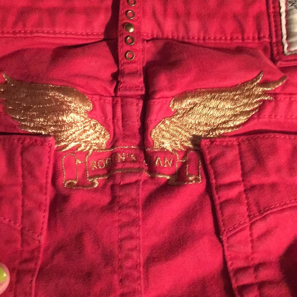 100% authentic red robins jean